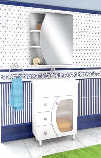 Зеркальный шкаф Runo правый Линда 60 (00000001082)